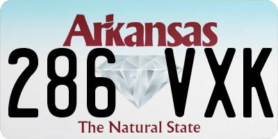 AR license plate 286VXK