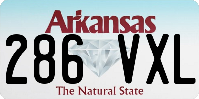 AR license plate 286VXL
