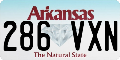 AR license plate 286VXN