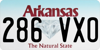 AR license plate 286VXO