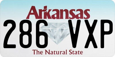 AR license plate 286VXP