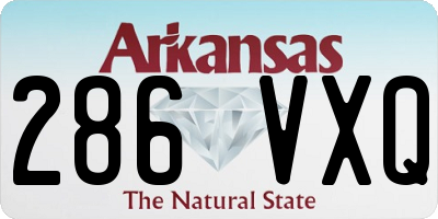 AR license plate 286VXQ