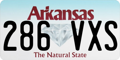 AR license plate 286VXS