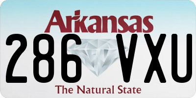 AR license plate 286VXU