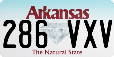 AR license plate 286VXV