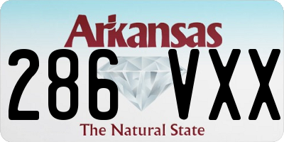 AR license plate 286VXX