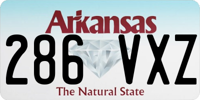 AR license plate 286VXZ