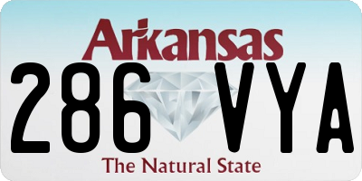 AR license plate 286VYA