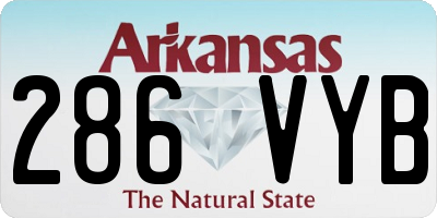 AR license plate 286VYB