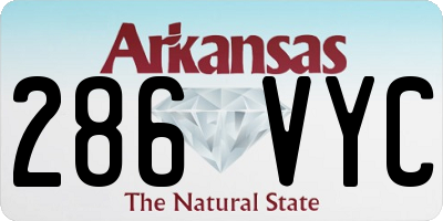 AR license plate 286VYC