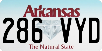 AR license plate 286VYD