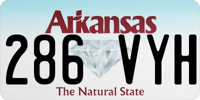 AR license plate 286VYH