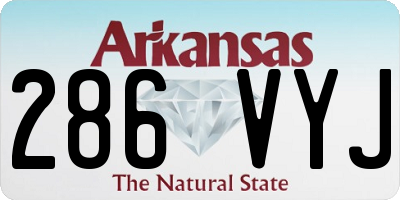 AR license plate 286VYJ