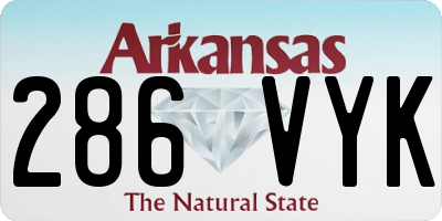 AR license plate 286VYK