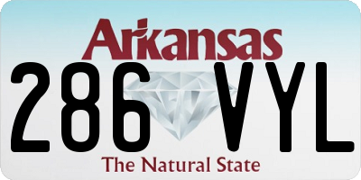 AR license plate 286VYL