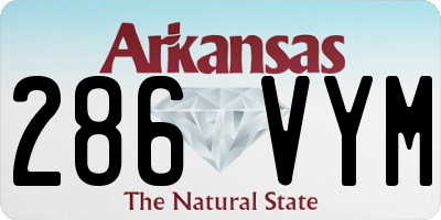 AR license plate 286VYM