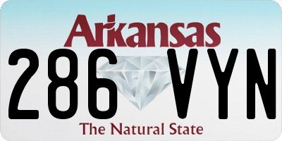 AR license plate 286VYN