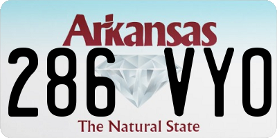 AR license plate 286VYO