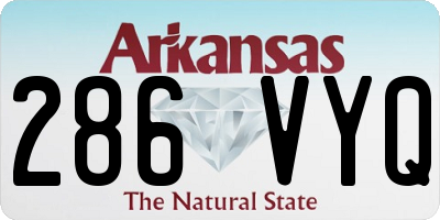 AR license plate 286VYQ