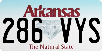AR license plate 286VYS