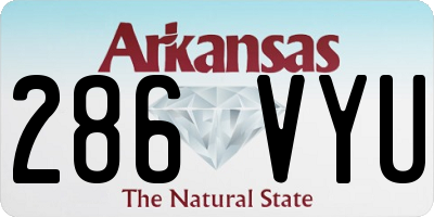 AR license plate 286VYU