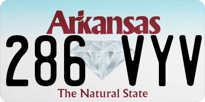 AR license plate 286VYV