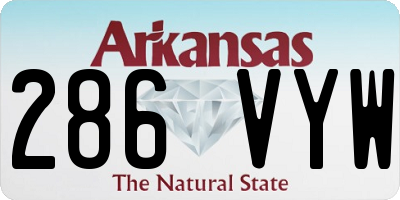 AR license plate 286VYW