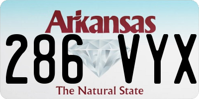 AR license plate 286VYX