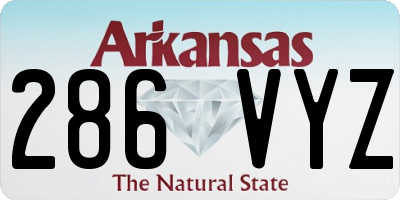AR license plate 286VYZ