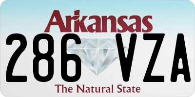 AR license plate 286VZA