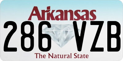 AR license plate 286VZB