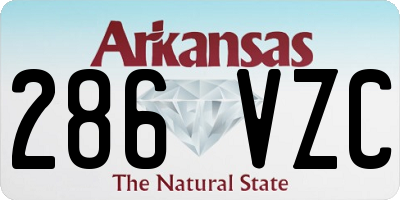 AR license plate 286VZC