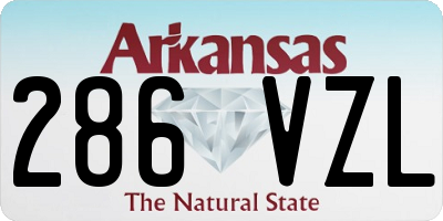 AR license plate 286VZL