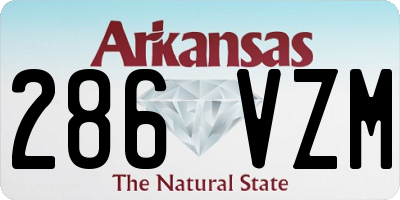 AR license plate 286VZM