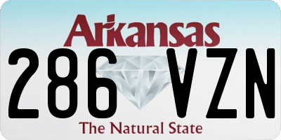AR license plate 286VZN