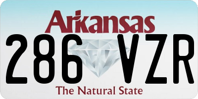 AR license plate 286VZR