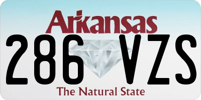 AR license plate 286VZS