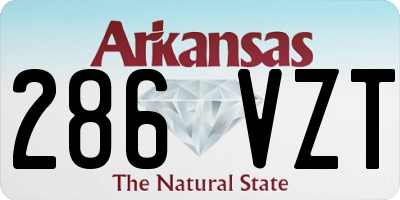 AR license plate 286VZT