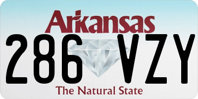 AR license plate 286VZY
