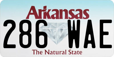 AR license plate 286WAE