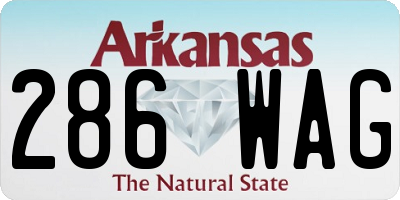 AR license plate 286WAG