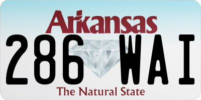 AR license plate 286WAI