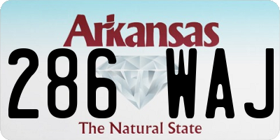AR license plate 286WAJ