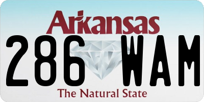 AR license plate 286WAM