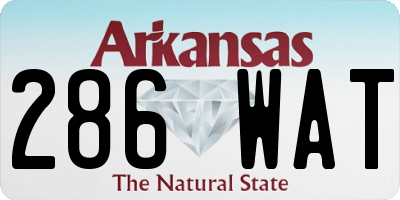 AR license plate 286WAT