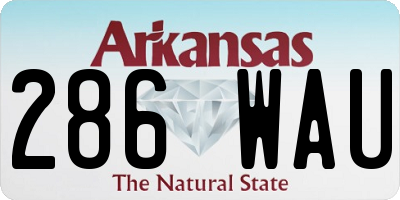 AR license plate 286WAU