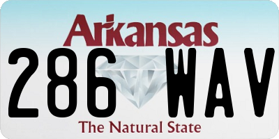 AR license plate 286WAV