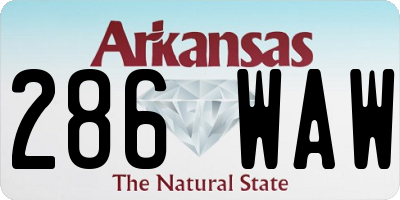AR license plate 286WAW