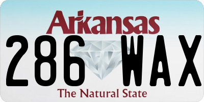 AR license plate 286WAX