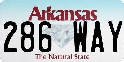 AR license plate 286WAY